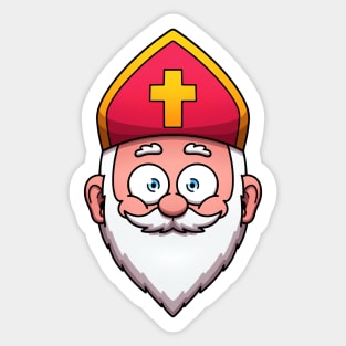 Saint Nicolaas Face Sticker